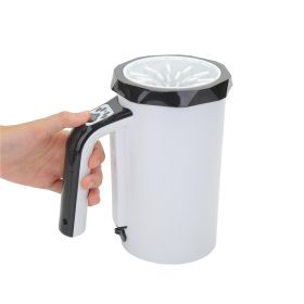 Pet Electric Foot Washing Cup Automatic Foot-washing Machine (Option: White And Black EU)