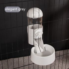Dogs And Cats Hanging Automatic Feeding Water Device (Option: Gray Feeding About 500g)