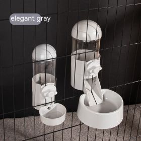 Dogs And Cats Hanging Automatic Feeding Water Device (Option: Gray Feeding Drinking Water)