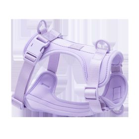 Pet Supplies Breathable Tight Body Dog Traction Vest Explosion-proof (Option: Light Purple-L)