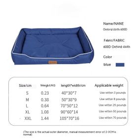 Bite Resistant Waterproof Dog Mat (Option: Blue-XXL)