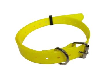 ZZAH Waterproof Dog Collar - Red & Yellow (Color: yellow)