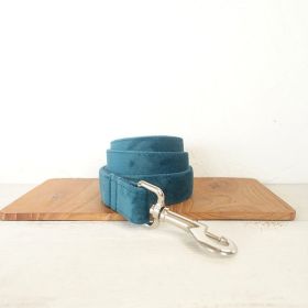 Double Thick Velvet Rope Dog Tug Set with Metal Buckle (Option: A-XS)
