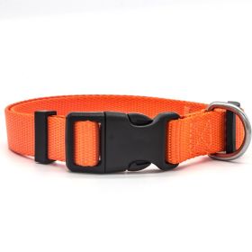 Soft Nylon Adjustable Pet Collar - 6 Colors (Option: Orange-L)