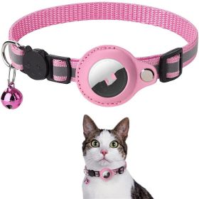 Reflective Waterproof AirTag Holder for Pet Collars (Color: pink)
