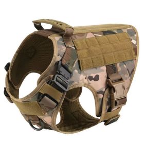 Tactical Dog Harness & Leash Set - 1000D Nylon Camouflage (Option: Camouflage-S)