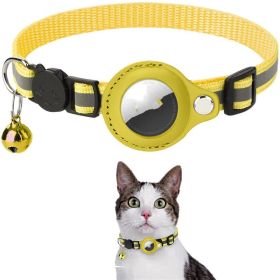 Reflective Waterproof AirTag Holder for Pet Collars (Color: yellow)