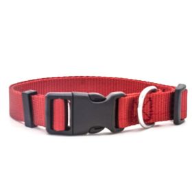 Soft Nylon Adjustable Pet Collar - 6 Colors (Option: Red-XL)