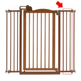 One-Touch Gate II Tall 34 Inch Metal Gate Extension (Option: Touch Gate II Extension in Brown)