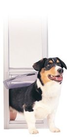 PetSafe Sliding Glass Pet Door with Magnetic Flap (Option: Small / White)