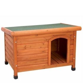 Premium Plus Slant-Roof Wooden Dog House - S, M, L (Option: Small)