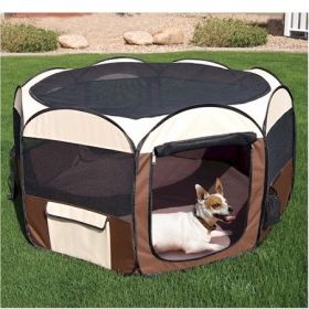 Pop Up Portable Dog Playpen - Nylon Travel Pen (Option: Medium)