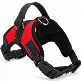 Escape-Resistant Dog Chest Harness with Traction Rope (Specifications (length * width): S, colour: red)