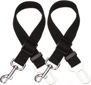 Dog Car Seat Belt Safety Tether 2-Pack - Adjustable Nylon (Specification (L * W): 2pcs, colour: Blue)