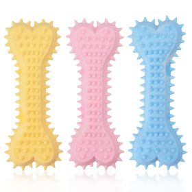 Cream-Scented Textured Bone Dog Chew Toy 2-Pack (colour: 2pcs, size: Yellow)