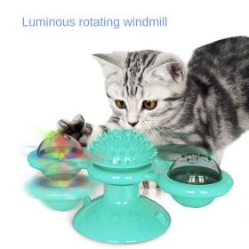 Luminous Spinning Windmill Cat Teaser with Suction Cup (colour: Blue)