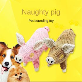 Cartoon Squeaky Plush Mop Toy for Dogs & Cats (colour: pink)