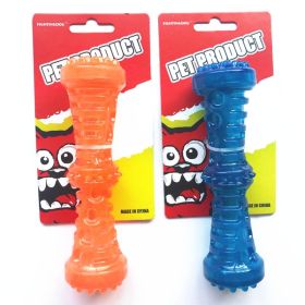 TPR Squeaky Dog Bone Toy for Aggressive Chewers (colour: Blue)