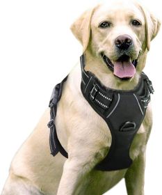 No-Pull Padded Dog Harness Vest with 2 Leash Clips (Color: Baby Blue, size: X-Large)