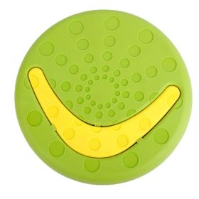 ALL4U Rubber Dog Flying Disc - 3-in-1 Training Toy (Color: Green)