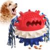 ALL4U 4-in-1 Squeaky Bounce Treat Ball with Rope