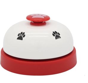 ALL4U Pet Training Bell & Potty Clock with Non-Skid Base (Color: Red)