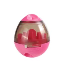 ALL4U Tumbler Leaky Treat Ball with Bell & 5 Settings (Color: pink)