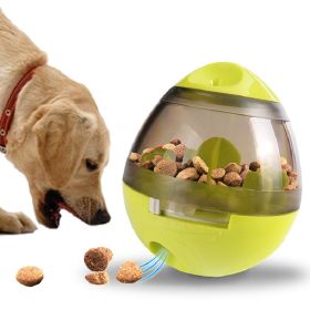 ALL4U Tumbler Leaky Treat Ball with Bell & 5 Settings (Color: Yellow Green)