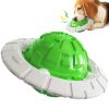Squeaky Flying Saucer Dog Toothbrush Toy for Large Dogs