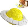 Squeaky Flying Saucer Dog Toothbrush Toy for Large Dogs