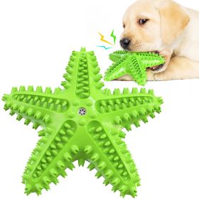 Starfish Squeaky TPR Dog Toothbrush Chew Toy (Ships From: CN, Color: C)