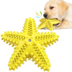 Starfish Squeaky TPR Dog Toothbrush Chew Toy (Ships From: CN, Color: B)