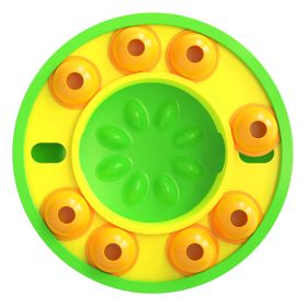 Slow Feeder Dog Puzzle Bowl & Treat Dispenser (Color: Green)