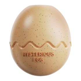 Rubber Dinosaur Egg Treat Dispensing Slow Feeder Toy (Color: Egg Color)