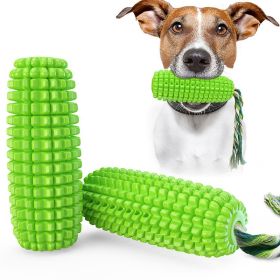 Zigzag Rubber Chew Ball for Dog & Cat Teeth Cleaning (Color: green-Squeak)