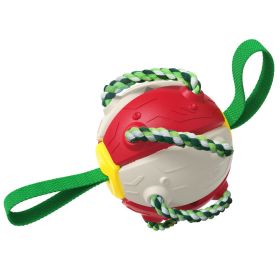 Foldable Dog Soccer Ball - Interactive Molar Chew Toy (Color: White)