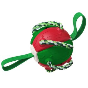 Foldable Dog Soccer Ball - Interactive Molar Chew Toy (Color: Green)