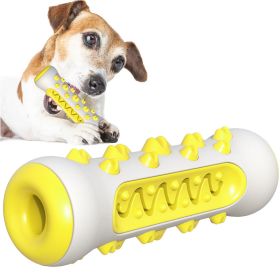 Soft Dog Toothbrush Molar Chew Toy for Dental Care (Color: Upgrade Yellow)