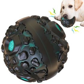 Giggle Sound Squeaky Dog Ball for Aggressive Chewers (Color: Black Blue)
