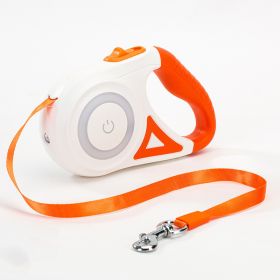LED Light-Up Retractable Dog Leash - 3 Meters (Color: Orange, size: 3M)