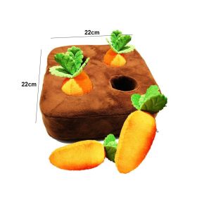 Carrot Farm Snuffle Dog Toy - 12 Plush Hide & Seek Carrots (Color: 4 Carrots 22x22cm)