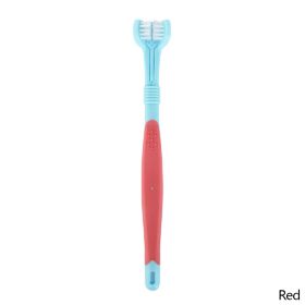 Three-Sided Pet Toothbrush for Dogs & Cats (Color: B04)