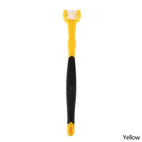 Three-Sided Pet Toothbrush for Dogs & Cats (Color: B05)
