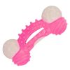 ALL4U Bristled Dog Toothbrush Chew Toy with Squeaker