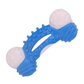 ALL4U Bristled Dog Toothbrush Chew Toy with Squeaker (Color: Blue)