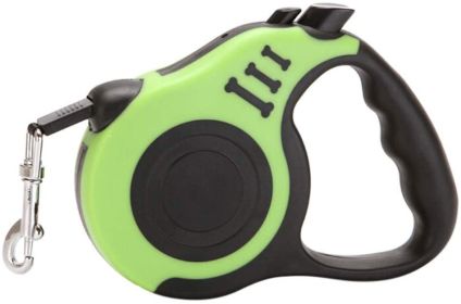 ALL4U Retractable Dog Leash 16.4 Ft with Brake & Lock (Color: Green)