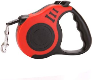 ALL4U Retractable Dog Leash 16.4 Ft with Brake & Lock (Color: Red)
