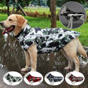 Windproof Reflective Warm Dog Jacket for All Breeds (colour: Black and white graffiti, size: 3XL)