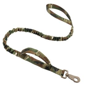 Tactical Bungee K9 Dog Leash with 2 Control Handles (Specifications (length * width): 100-150cm, colour: Military green)