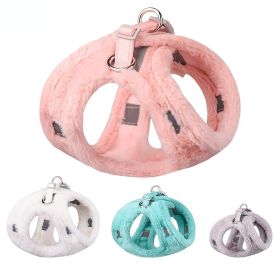 AIITLE Plush Winter Dog Harness & Leash Set - Reflective (Specifications (length * width): L, colour: Set)